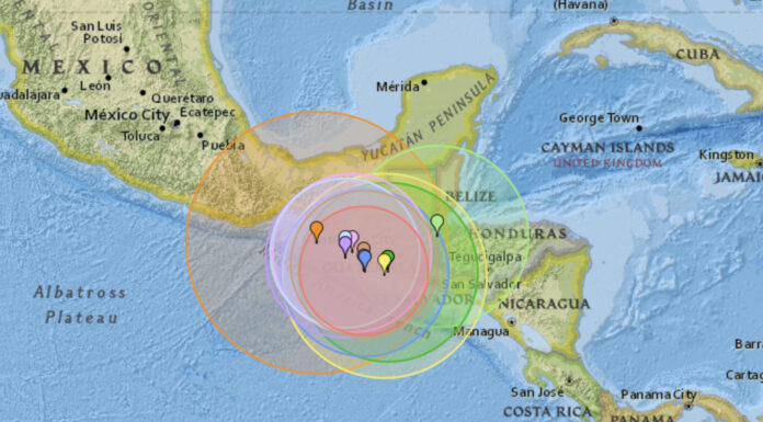 A major earthquake in Guatemala