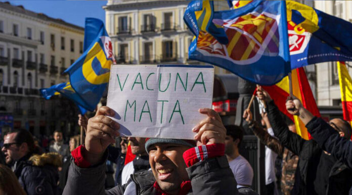 COVID protest in Madrid