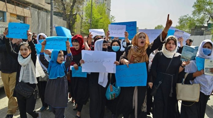 Afghan women protest