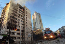 Kyiv flats destroyed in bombardment